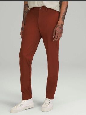 Lululemon Commission Pant Slim Fit Chino Date Brown Red Rust Size 28”